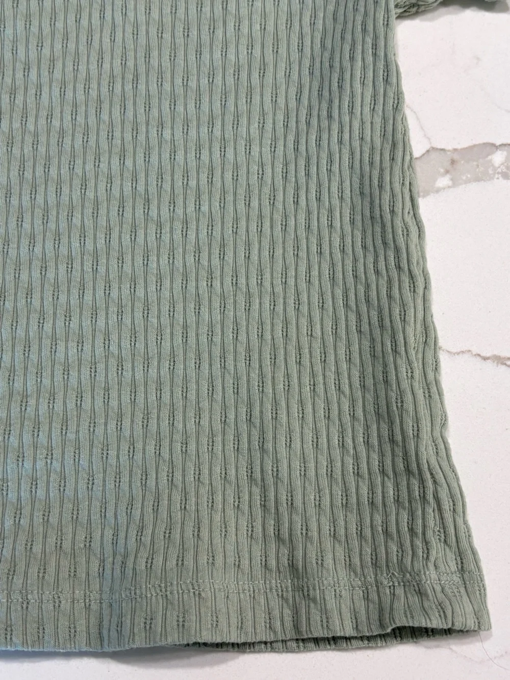 OshKosh B’Gosh Light Sage Ribbed Short Sleeve Summer Casual Top Toddler Girls 3T
